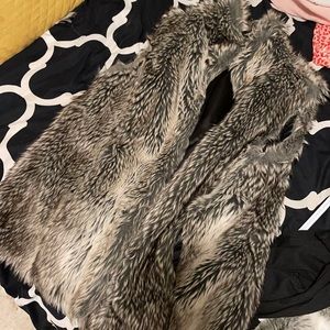 Faux fur vest